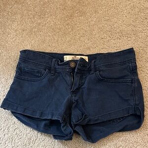 Hollister Women's Navy Jean Shorts